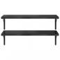 Preview: Wandregale 2 Stk. 100x40 cm Schwarz Edelstahl