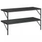 Preview: Wandregale 2 Stk. 100x40 cm Schwarz Edelstahl