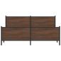 Preview: Metallbett ohne Matratze Braun Eichen-Optik 200x200 cm