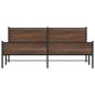 Preview: Metallbett ohne Matratze Braun Eichen-Optik 200x200 cm