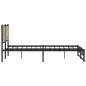 Preview: Metallbett ohne Matratze Sonoma-Eiche 193x203 cm