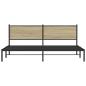 Preview: Metallbett ohne Matratze Sonoma-Eiche 193x203 cm