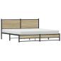 Preview: Metallbett ohne Matratze Sonoma-Eiche 180x200 cm