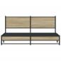 Preview: Metallbett ohne Matratze Sonoma-Eiche 180x200 cm