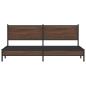 Preview: Metallbett ohne Matratze Braun Eichen-Optik 193x203 cm