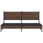Preview: Metallbett ohne Matratze Braun Eichen-Optik 180x200 cm