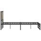 Preview: Metallbett ohne Matratze Sonoma-Eiche 137x190 cm