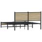 Preview: Metallbett ohne Matratze Sonoma-Eiche 137x190 cm