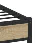 Preview: Metallbett ohne Matratze Sonoma-Eiche 137x190 cm