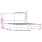 Preview: Metallbett ohne Matratze Sonoma-Eiche 137x190 cm