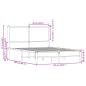 Preview: Metallbett ohne Matratze Sonoma-Eiche 120x200 cm