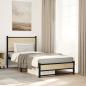 Preview: ARDEBO.de - Metallbett ohne Matratze Sonoma-Eiche 90x200 cm