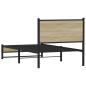 Preview: Metallbett ohne Matratze Sonoma-Eiche 90x200 cm