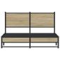 Preview: Metallbett ohne Matratze Sonoma-Eiche 140x200 cm