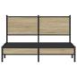 Preview: Metallbett ohne Matratze Sonoma-Eiche 150x200 cm