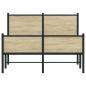 Preview: Metallbett ohne Matratze Sonoma-Eiche 120x200 cm