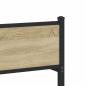 Preview: Metallbett ohne Matratze Sonoma-Eiche 100x190 cm