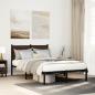 Preview: Metallbett ohne Matratze Braun Eichen-Optik 120x190 cm