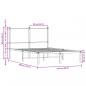 Preview: Metallbett ohne Matratze Braun Eichen-Optik 120x190 cm