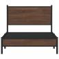 Preview: Metallbett ohne Matratze Braun Eichen-Optik 100x190 cm