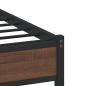 Preview: Metallbett ohne Matratze Braun Eichen-Optik 120x190 cm