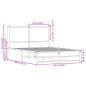 Preview: Metallbett ohne Matratze Braun Eichen-Optik 120x190 cm