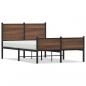 Preview: ARDEBO.de - Metallbett ohne Matratze Eichen-Optik 120x200 cm