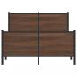 Preview: Metallbett ohne Matratze Braun Eichen-Optik 120x200 cm