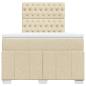 Preview: Boxspringbett mit Matratze Creme 120x200 cm Stoff