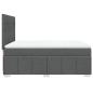 Preview: Boxspringbett mit Matratze Dunkelgrau 140x190 cm Stoff