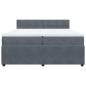Preview: Boxspringbett mit Matratze Dunkelgrau 200x200 cm Samt