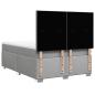 Preview: Boxspringbett mit Matratze Hellgrau 140x200 cm Stoff
