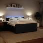 Preview: Boxspringbett mit Matratze Schwarz 200x200 cm Samt