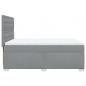Preview: Boxspringbett mit Matratze Hellgrau 140x200 cm Stoff