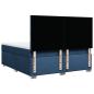 Preview: Boxspringbett mit Matratze Blau 180x200 cm Stoff