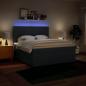 Preview: Boxspringbett mit Matratze Blau 180x200 cm Stoff