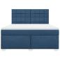 Preview: Boxspringbett mit Matratze Blau 180x200 cm Stoff