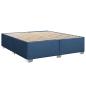 Preview: Boxspringbett mit Matratze Blau 180x200 cm Stoff