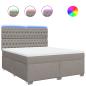 Preview: Boxspringbett mit Matratze Taupe 180x200 cm Stoff