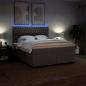 Preview: Boxspringbett mit Matratze Taupe 180x200 cm Stoff