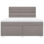 Preview: Boxspringbett mit Matratze Taupe 180x200 cm Stoff
