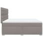 Preview: Boxspringbett mit Matratze Taupe 180x200 cm Stoff