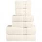 Preview: ARDEBO.de - 8 tlg. Premium-Handtuch-Set SOLUND Creme 600 g/m²