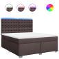 Preview: Boxspringbett mit Matratze Dunkelbraun 180x200 cm Stoff