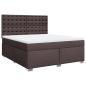 Preview: Boxspringbett mit Matratze Dunkelbraun 180x200 cm Stoff