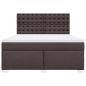 Preview: Boxspringbett mit Matratze Dunkelbraun 180x200 cm Stoff