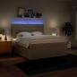 Preview: Boxspringbett mit Matratze Creme 180x200 cm Stoff