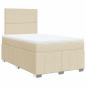 Preview: Boxspringbett mit Matratze Creme 120x200 cm Stoff