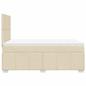 Preview: Boxspringbett mit Matratze Creme 120x200 cm Stoff