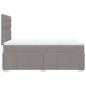 Preview: Boxspringbett mit Matratze Taupe 120x200 cm Stoff